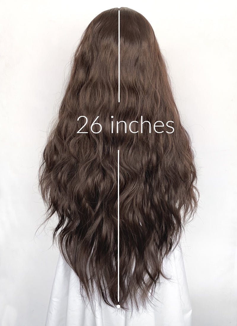 Brunette Wavy Lace Front Synthetic Hair Wig LFK5597