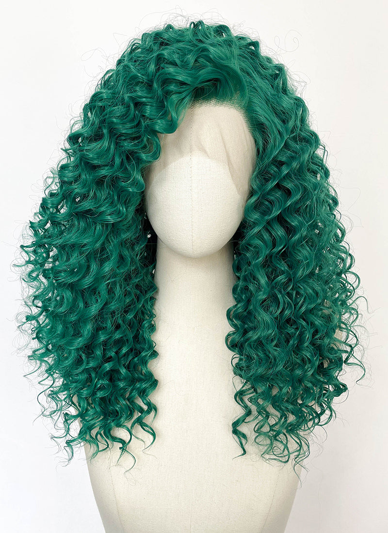Green Curly Lace Front Synthetic Wig LFK5604