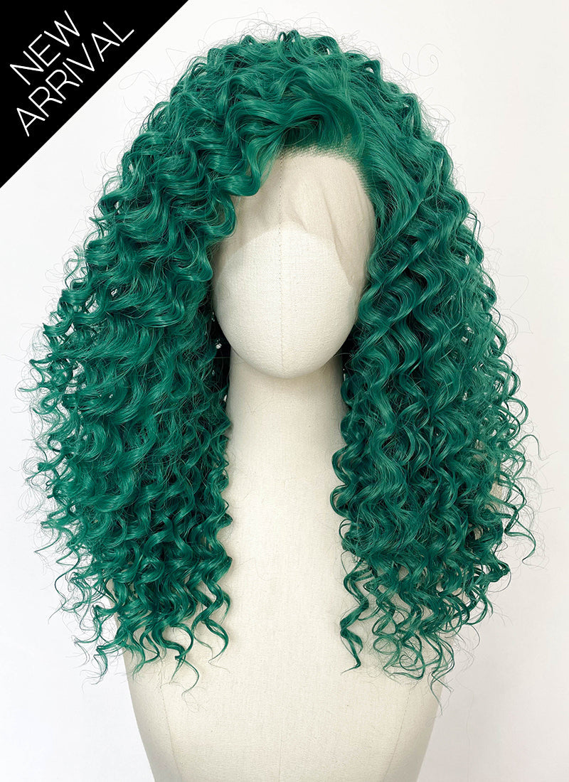 Green Curly Lace Front Synthetic Wig LFK5604