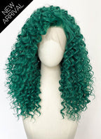 Green Curly Lace Front Synthetic Wig LFK5604