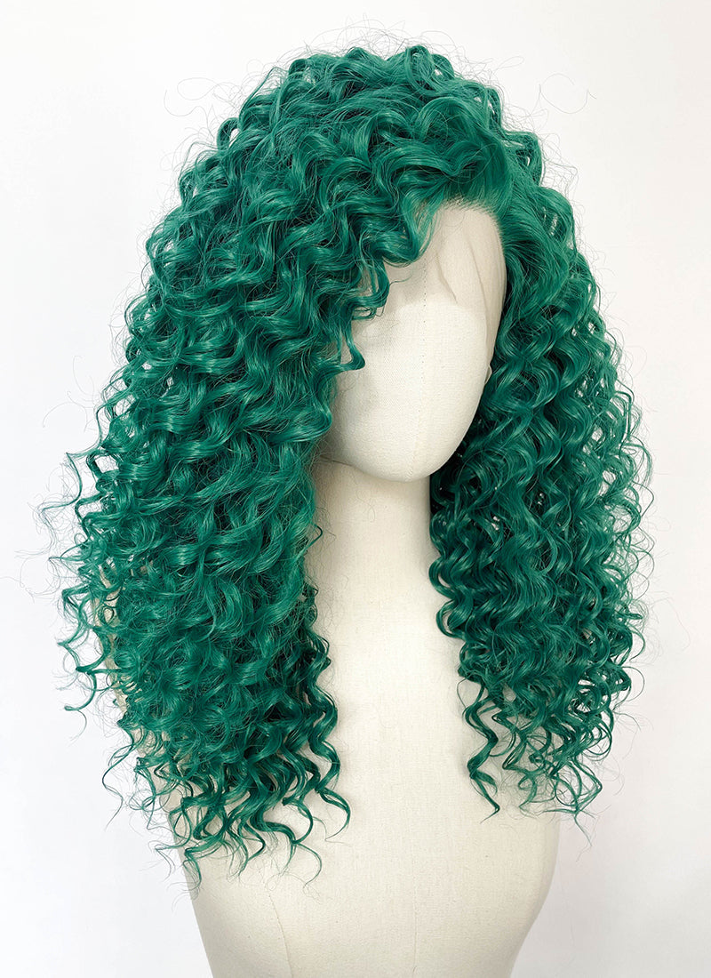 Green Curly Lace Front Synthetic Wig LFK5604