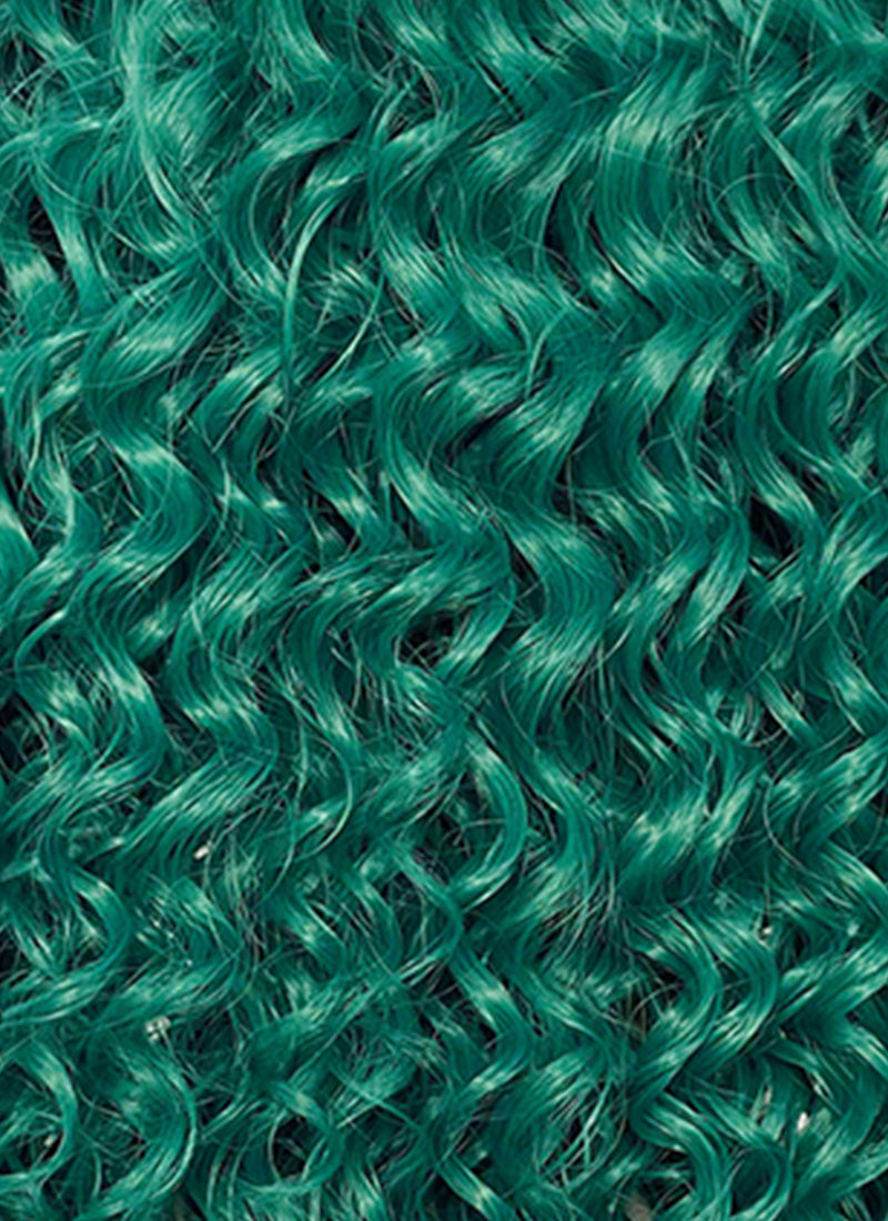 Green Curly Lace Front Synthetic Wig LFK5604