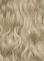 Ash Blonde With Dark Roots Wavy Lace Front Synthetic Hair Wig LFK5607