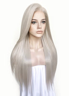 Ash Blonde Straight 13" x 6" Lace Top Kanekalon Synthetic Hair Wig LFS029
