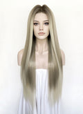 Mixed Blonde Money Piece Straight 13" x 6" Lace Top Lace Front Synthetic Wig LFS046