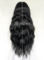 Black Wavy 13" x 6" Lace Top Kanekalon Synthetic Hair Wig LFS052