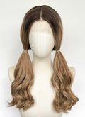Stranger Things Holly Wheeler Mixed Blonde With Dark Roots Wavy 13" x 6" Lace Top Synthetic Wig LFS054