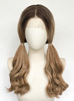 Stranger Things Holly Wheeler Mixed Blonde With Dark Roots Wavy 13" x 6" Lace Top Synthetic Wig LFS054