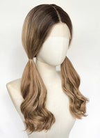 Stranger Things Holly Wheeler Mixed Blonde With Dark Roots Wavy 13" x 6" Lace Top Synthetic Wig LFS054