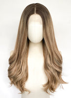Stranger Things Holly Wheeler Mixed Blonde With Dark Roots Wavy 13" x 6" Lace Top Synthetic Wig LFS054