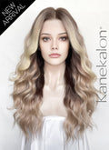 Balayage Mixed Blonde Wavy 13" x 6" Lace Top Kanekalon Synthetic Hair Wig LFS055
