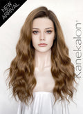 Blonde With Dark Roots Wavy 13" x 6" Lace Top Kanekalon Synthetic Hair Wig LFS056