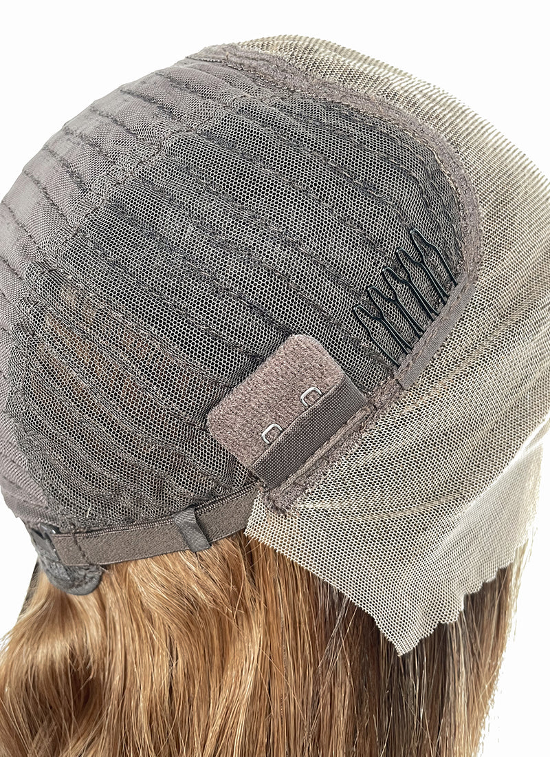 Blonde With Dark Roots Wavy 13" x 6" Lace Top Kanekalon Synthetic Hair Wig LFS056