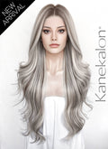 Balayage Mixed Blonde With Dark Roots Wavy 13" x 6" Lace Top Kanekalon Synthetic Hair Wig LFS057