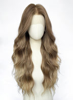 Ash Blonde Wavy 13" x 6" Lace Top Kanekalon Synthetic Hair Wig LFS058