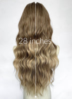 Ash Blonde Wavy 13" x 6" Lace Top Kanekalon Synthetic Hair Wig LFS058