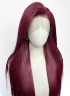 Reddish Purple Straight 13" x 6" Lace Top Kanekalon Synthetic Hair Wig LFS063
