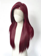 Reddish Purple Straight 13" x 6" Lace Top Kanekalon Synthetic Hair Wig LFS063