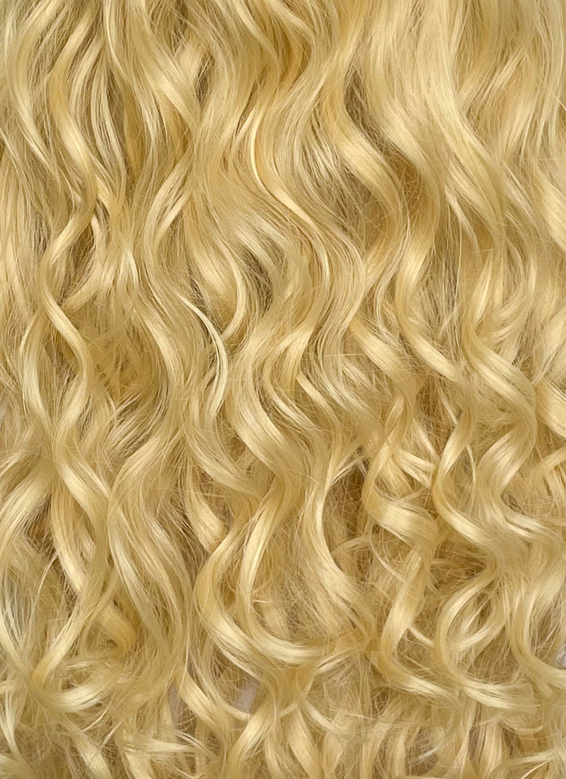 Elden Ring Queen Marika Golden Blonde Wavy Lace Front Synthetic Hair Wig LN6043