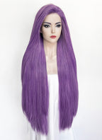 KPop Demon Hunters Rumi Pastel Purple Braided Lace Front Synthetic Wig LF2515