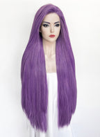 KPop Demon Hunters Rumi Pastel Purple Braided Lace Front Synthetic Wig LF2515