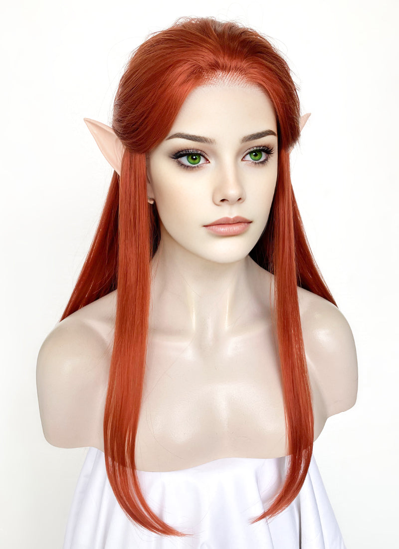 Critical Role The Legend of Vox Machina Keyleth Ginger Straight Lace Front Synthetic Wig LW4022