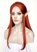 Critical Role The Legend of Vox Machina Keyleth Ginger Straight Lace Front Synthetic Wig LW4022