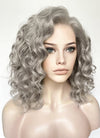 Grey Wavy Lace Front Synthetic Hair Wig LW4036