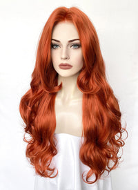 X-MEN 97 Jean Grey Ginger Wavy Lace Front Synthetic Hair Wig LW4037