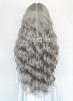 Grey Wavy Lace Front Synthetic Hair Wig LW4070