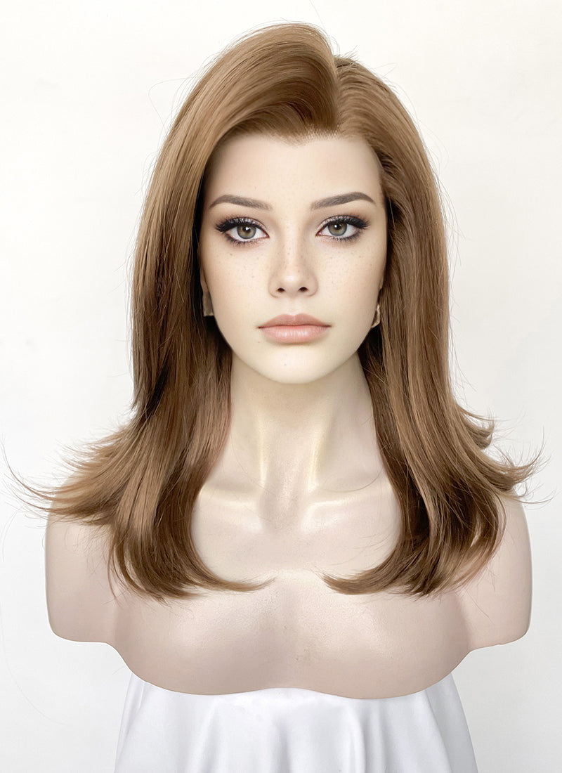Brown Straight Lace Front Synthetic Wig LW4045