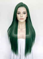Green Straight Lace Front Synthetic Wig LW4056