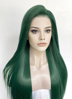 Green Straight Lace Front Synthetic Wig LW4056