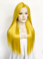 Yellow Straight Lace Front Synthetic Wig LW4057