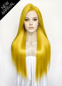 Yellow Straight Lace Front Synthetic Wig LW4057