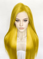 Yellow Straight Lace Front Synthetic Wig LW4057