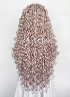Pastel Pale Plum Curly Lace Front Synthetic Hair Wig LW4062