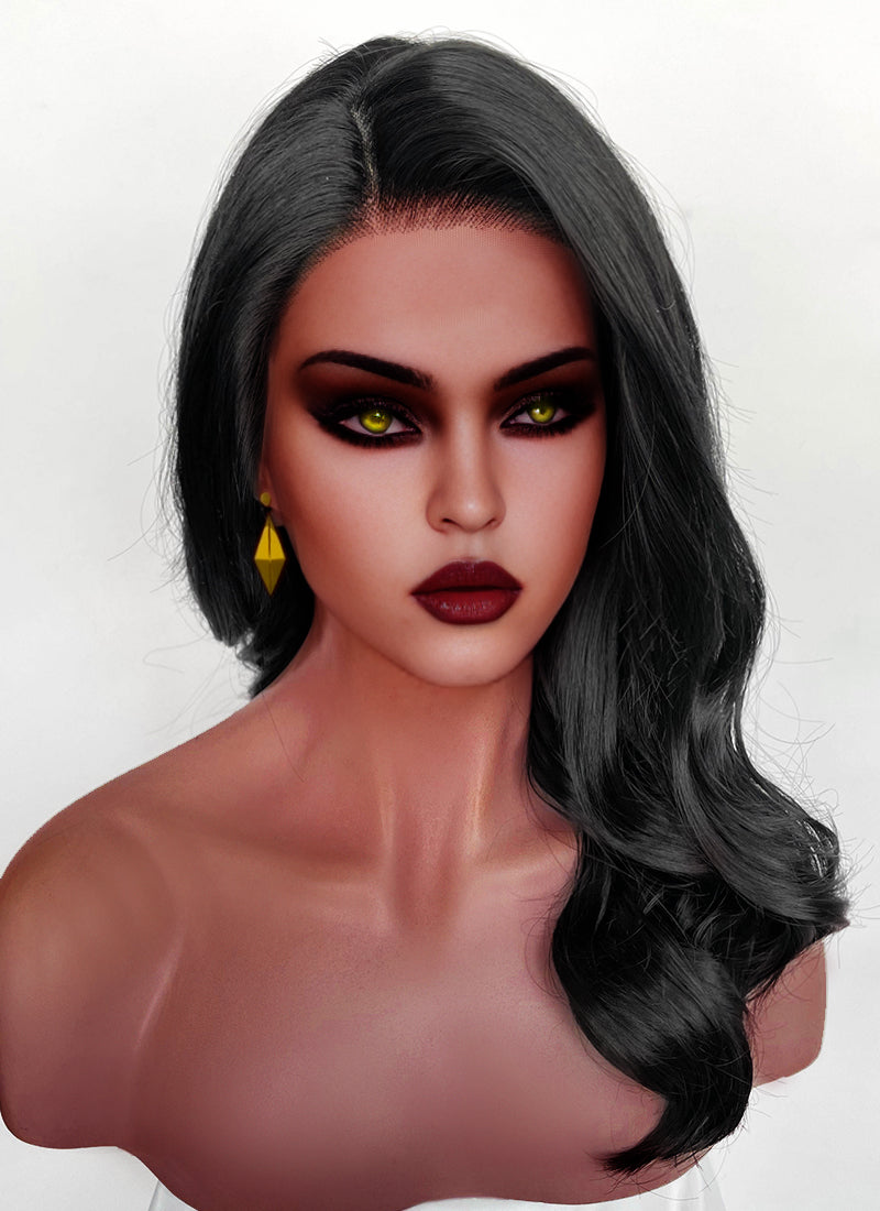 Dispatch Malevola Gibb Black Wavy Lace Front Synthetic Hair Wig LW4064