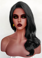 Dispatch Malevola Gibb Black Wavy Lace Front Synthetic Hair Wig LW4064