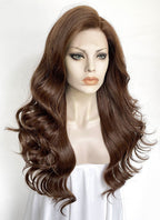 Brown Wavy Lace Front Kanekalon Synthetic Hair Wig LW4065