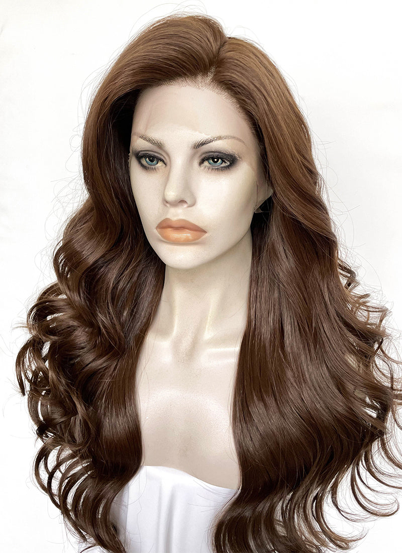 Brown Wavy Lace Front Kanekalon Synthetic Hair Wig LW4065