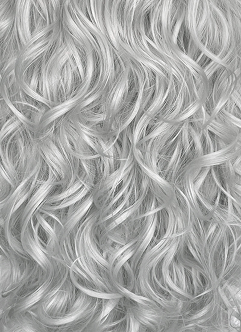 Silver Grey Wavy Lace Front Synthetic Hair Wig LW4067