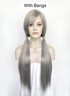 Grey Straight Lace Front Synthetic Hair Wig LW4071
