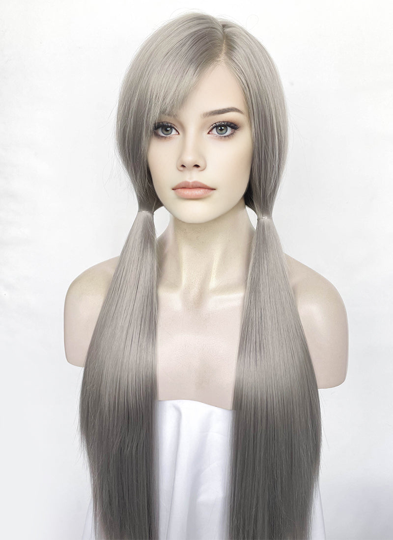 Grey Straight Lace Front Synthetic Hair Wig LW4071