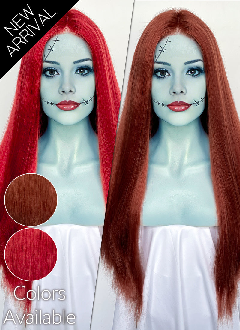 The Nightmare Before Christmas Sally Auburn Lace Front Synthetic Wig LW4072