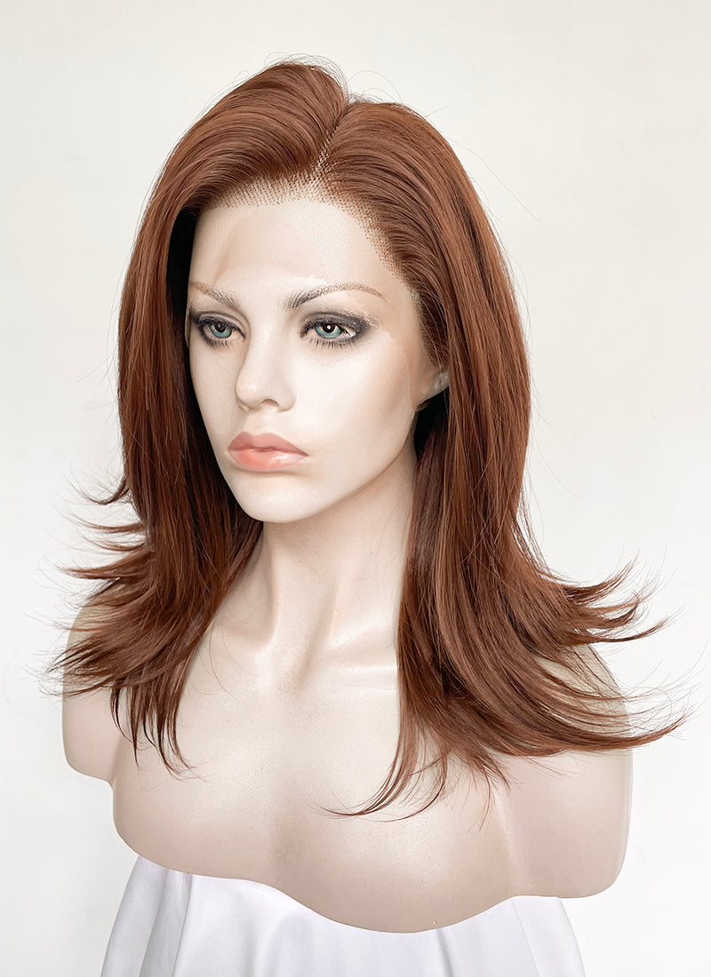 Brown Straight Lace Front Synthetic Wig LW4073