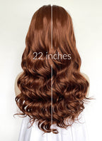 Auburn Wavy Lace Front Synthetic Hair Wig LW4074
