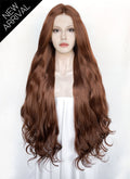 Frankenstein 2025 Elizabeth Harlander Reddish Brown Wavy Lace Front Synthetic Hair Wig LW4075