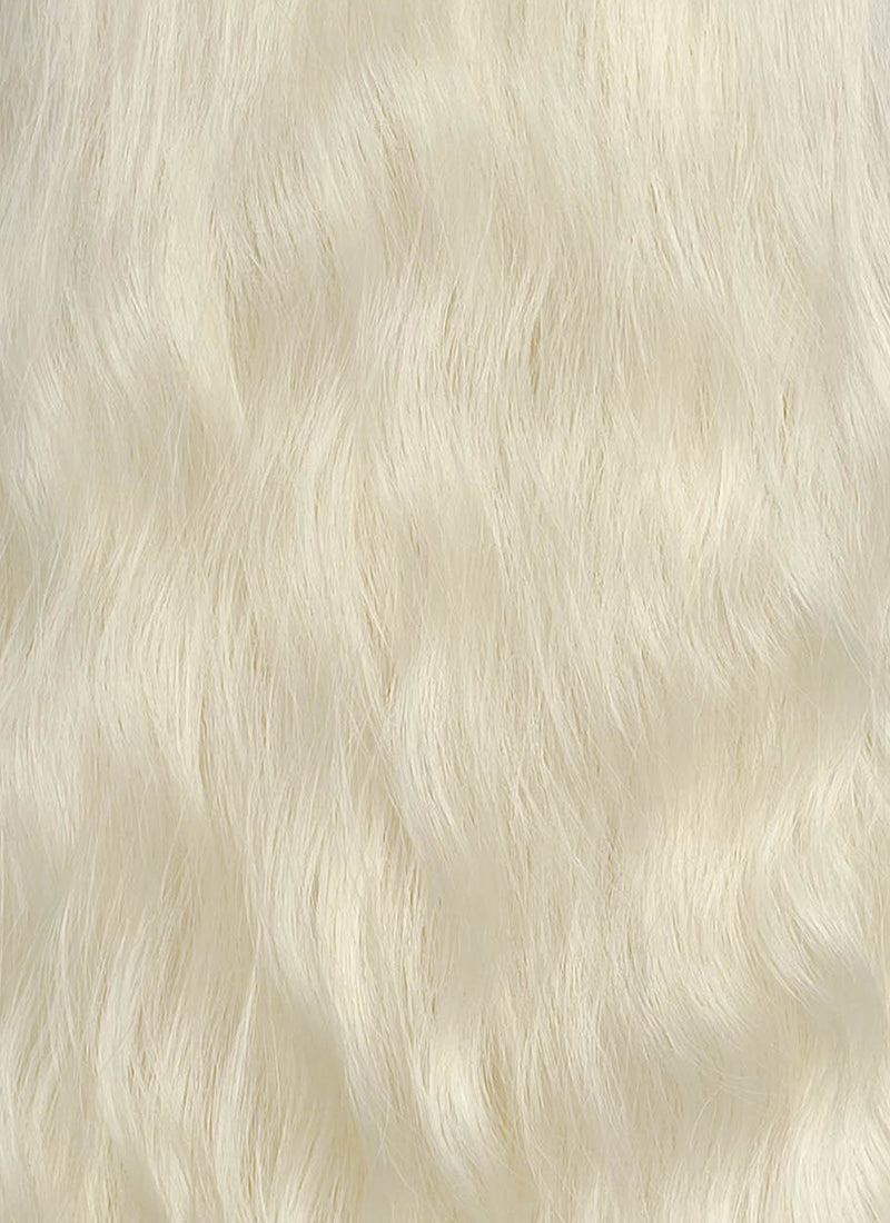 House of the Dragon Aemond Targaryen Platinum Blonde Wavy Lace Front Synthetic Men's Wig LW4117A