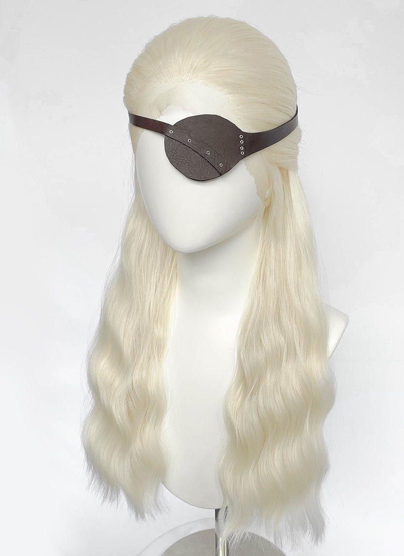 House of the Dragon Aemond Targaryen Platinum Blonde Wavy Lace Front Synthetic Men's Wig LW4117A